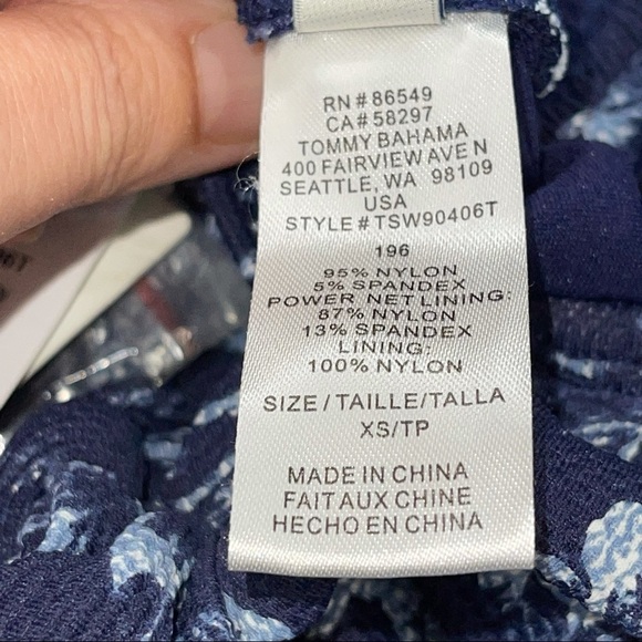 Tommy Bahama Swim Top Navy CHAMBRAY BLOSSOM Shaping Bandini XS - Picture 13 of 17